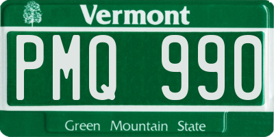 VT license plate PMQ990