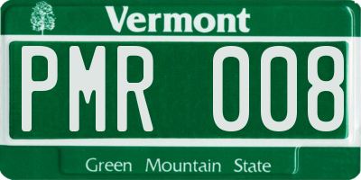 VT license plate PMR008