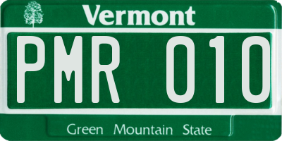 VT license plate PMR010