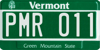VT license plate PMR011