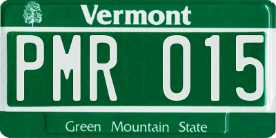 VT license plate PMR015