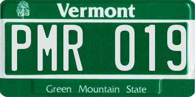 VT license plate PMR019