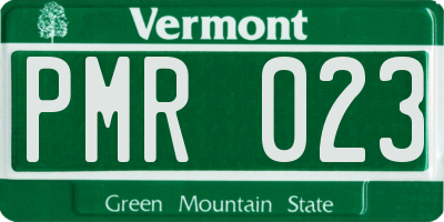 VT license plate PMR023