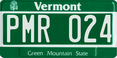VT license plate PMR024