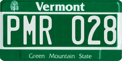 VT license plate PMR028
