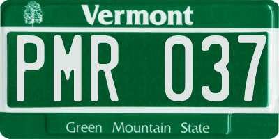 VT license plate PMR037