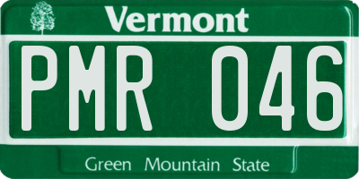 VT license plate PMR046