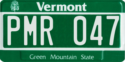 VT license plate PMR047