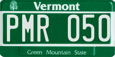 VT license plate PMR050