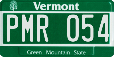 VT license plate PMR054
