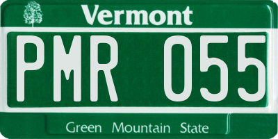 VT license plate PMR055