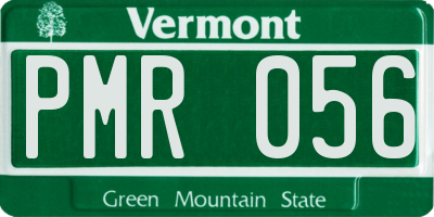 VT license plate PMR056