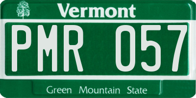 VT license plate PMR057