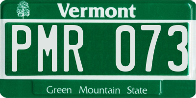 VT license plate PMR073