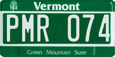 VT license plate PMR074