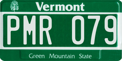 VT license plate PMR079