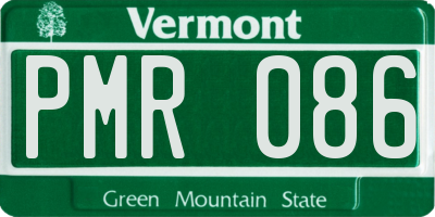VT license plate PMR086