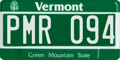 VT license plate PMR094