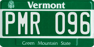 VT license plate PMR096