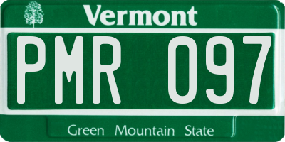 VT license plate PMR097