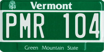 VT license plate PMR104