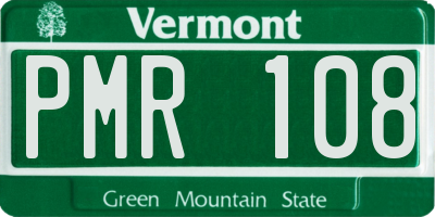 VT license plate PMR108
