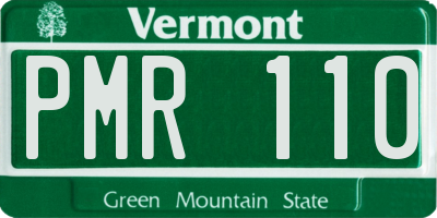 VT license plate PMR110