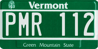 VT license plate PMR112