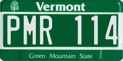 VT license plate PMR114
