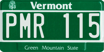 VT license plate PMR115