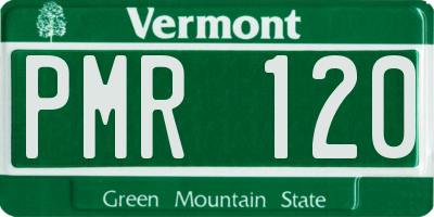 VT license plate PMR120