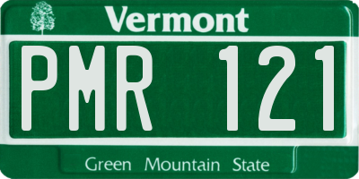 VT license plate PMR121
