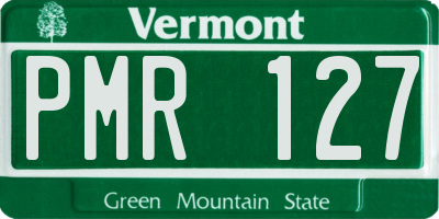 VT license plate PMR127