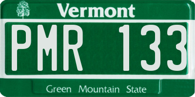 VT license plate PMR133