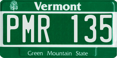 VT license plate PMR135
