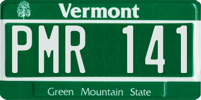 VT license plate PMR141