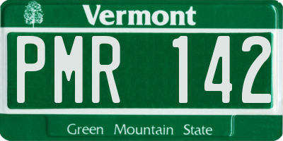 VT license plate PMR142