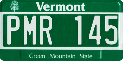VT license plate PMR145