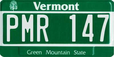 VT license plate PMR147