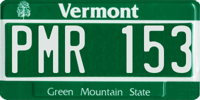 VT license plate PMR153