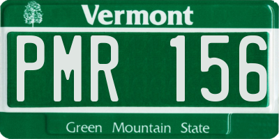 VT license plate PMR156