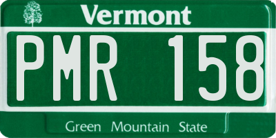 VT license plate PMR158