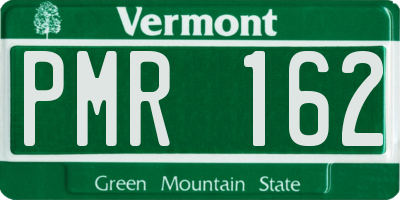 VT license plate PMR162