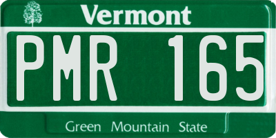 VT license plate PMR165