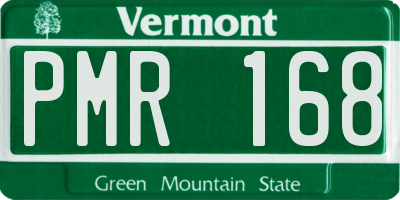 VT license plate PMR168