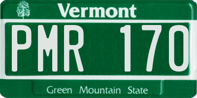 VT license plate PMR170