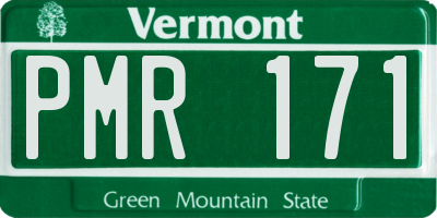 VT license plate PMR171