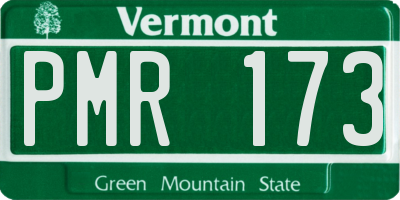 VT license plate PMR173