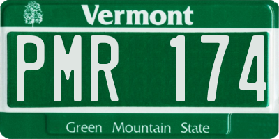 VT license plate PMR174