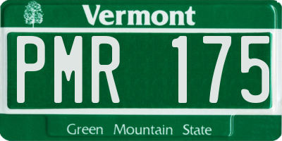 VT license plate PMR175